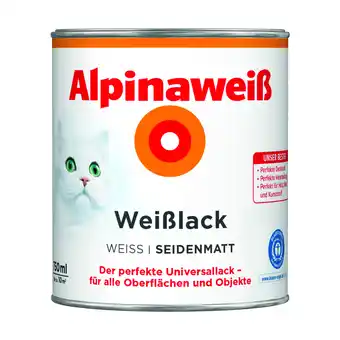 toom Baumarkt Weißlack 'Alpinaweiß' seidenmatt 750 ml Angebot