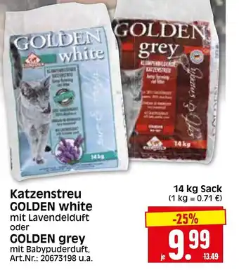 Herkules Baumarkt Katzenstreu Golden white oder Golden grey 14kg Angebot