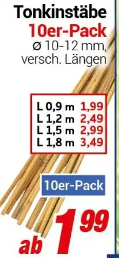 CENTERSHOP Tonkinstäbe 10er-Pack Angebot