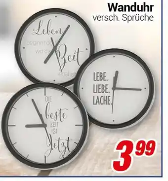 CENTERSHOP Wanduhr Angebot