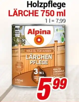 CENTERSHOP Holzpflege LÄRCHE 750 ml Angebot