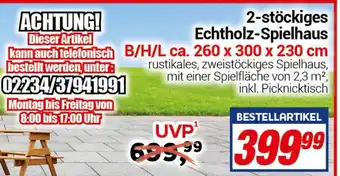 CENTERSHOP 2-stöckiges Echtholz-Spielhaus Angebot