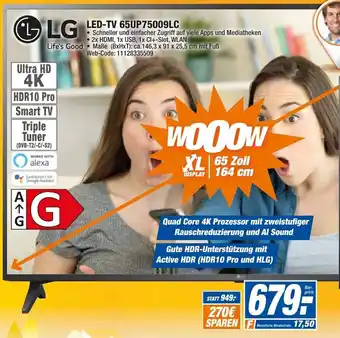 HEM Expert LG LED TV 65UP75009LC Angebot