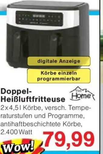 Jawoll Doppel- Heißluftfritteuse 2x4,51 Körbe, Angebot