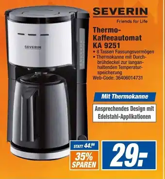 HEM Expert Severin Thermo Kaffeeautomat KA 9251 Angebot