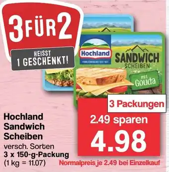 Famila Nord West Hochland Sandwich Scheiben 3 x 150-g-Packung Angebot