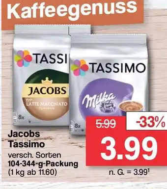 Famila Nord West Jacobs Tassimo 104-344-g-Packung Angebot