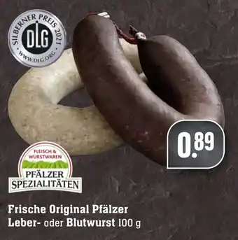 SBK Frische Original Pfälzer Leber oder Blutwurst 100g Angebot