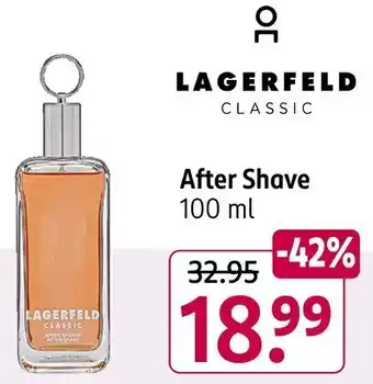 Rossmann LAGERFELD CLASSIC After Shave 100 ml Angebot