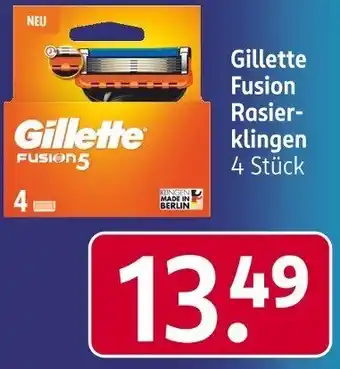 Rossmann Gillette Fusion Rasierklingen 4 Stück Angebot