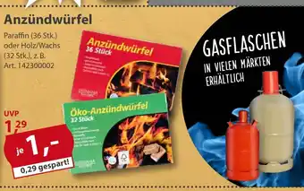 Sonderpreis Baumarkt Anzündwürfel Paraffin (36 Stk.) oder Holz/Wachs (32 Stk.) Angebot