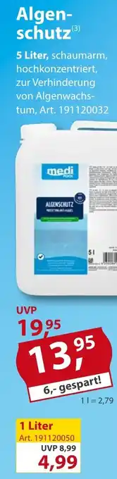 Sonderpreis Baumarkt medi POOL Algen- schutz 5 Liter, schaumarm Angebot