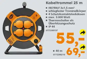 Globus Baumarkt Kabeltrommel 40 m Angebot