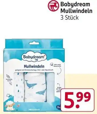 Rossmann Babydream Mullwindeln 3 Stück Angebot