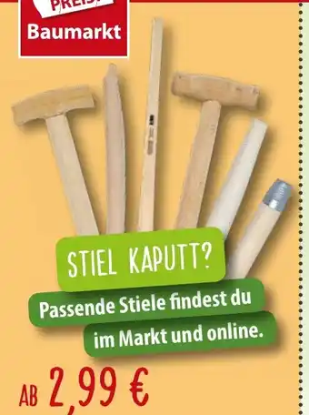 Sonderpreis Baumarkt Stiele Angebot