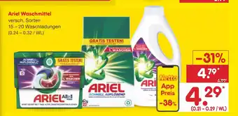 Netto Marken-Discount Ariel Waschmittel versch. Sorten 15-20 Waschladungen Angebot