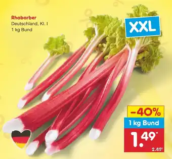 Netto Marken-Discount Rhabarber Deutschland, KI. I 1 kg Bund Angebot