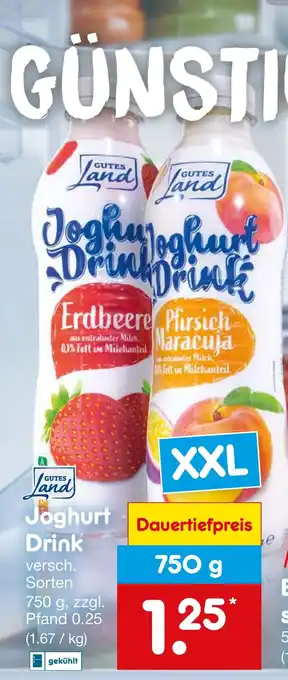 Netto Marken-Discount GUTES Land Joghurt Drink 750 g Angebot