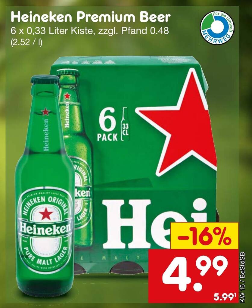 Verwunderlich Heineken Angebot Netto Fotos