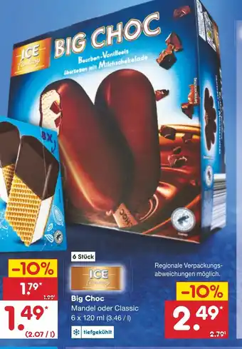 Netto Marken-Discount Big Choc Mandel oder Classic 6 x 120 ml Angebot