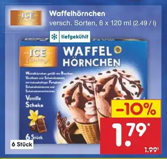 Netto Marken-Discount Waffelhörnchen versch. Sorten, 6 x 120 ml Angebot