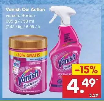 Netto Marken-Discount Vanish Oxi Action versch. Sorten 605 g / 750 ml Angebot