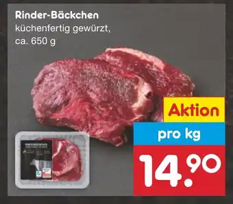 Netto Marken-Discount Rinder-Bäckchen küchenfertig gewürzt, pro kg Angebot