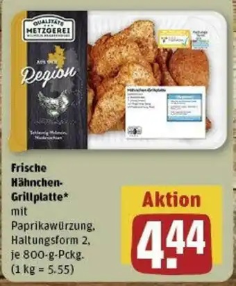 REWE Frische Hähnchen- Grillplatte 800 g Pckg. Angebot