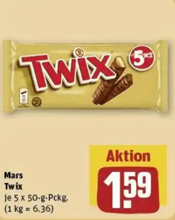 REWE Mars Twix 5 x 50 g Pckg. Angebot