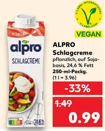 Kaufland ALPRO Schlagcreme 250-ml-Packg. Angebot