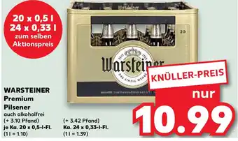 Kaufland WARSTEINER Premium Pilsener Ka. 20 x 0,5 l FL. Angebot