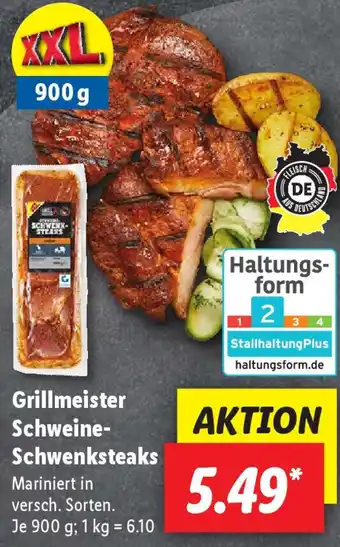 Lidl Grillmeister Schweine- Schwenksteaks Angebot