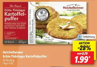 Lidl Heichelheimer Echte Thüringer Kartoffelpuffer 10x 60 g Angebot