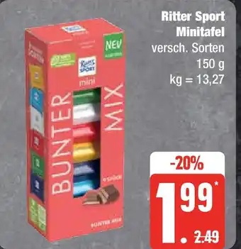 Edeka Ritter Sport Minitafel 150 g Angebot