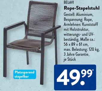 Aldi Süd BELAVI Rope-Stapelstuhl Angebot