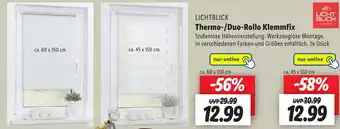 Lidl LICHTBLICK Thermo/Duo-Rollo Klemmfix Angebot