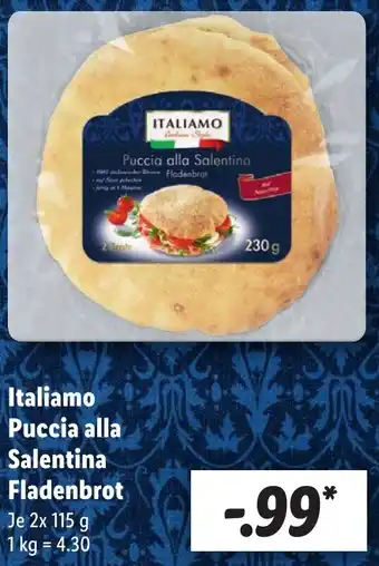 Lidl Italiamo Puccia alla Salentina Fladenbrot 2x115 g Angebot