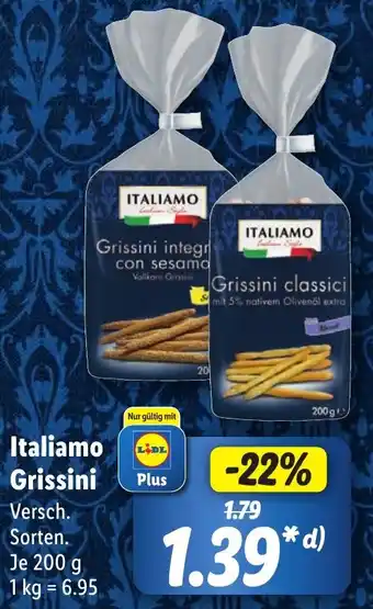 Lidl Italiamo Grissini 200 g Angebot