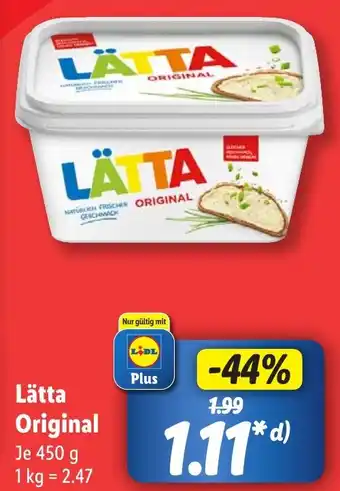 Lidl Lätta Original 450 g Angebot