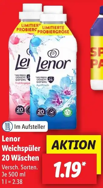 Lidl Lenor Weichspüler 20 Wäschen Angebot