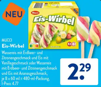 Aldi Süd Mucci Eis-Wirbel 480 ml Packung Angebot