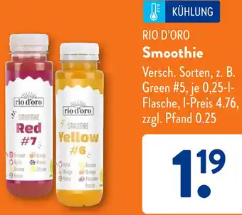 Aldi Süd RIO D'ORO Smoothie 0,25 L Flasche Angebot