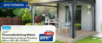 Aldi Süd LECO Terrassenüberdachung Melanie Angebot