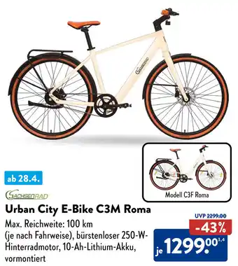 Aldi Süd SACHSENRAD Urban City E-Bike C3M Roma Angebot