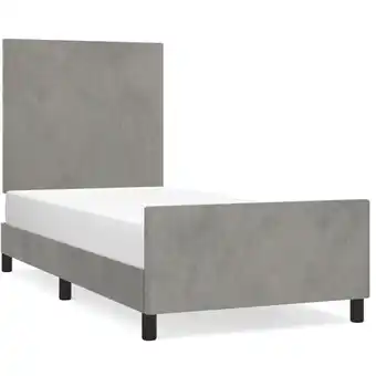 ManoMano Bettgestell für Erwachsenenbett,Bettrahmen Metallbett mit Kopfteil,Schlafzimmerbett Hellgrau 80x200 cm Samt -Maison 41347 - G Angebot