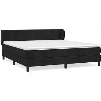 ManoMano Bettgestell mit Matratze,Betten für Erwachsene,Boxspringbett,Schlafzimmerbett Schwarz 180x200 cm Samt -Maison 48315 - Schwarz Angebot