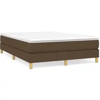 ManoMano Bonnevie - Bettrahmen Einzelbett,Bettgestell und Polsterbett,Boxspringbett mit Matratze Dunkelbraun 140x190 cm Stoff 56774 Angebot