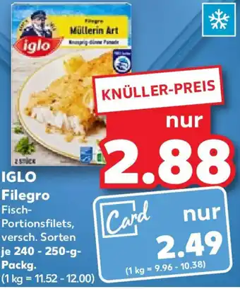 Kaufland IGLO Filegro 240-250 g Packg. Angebot