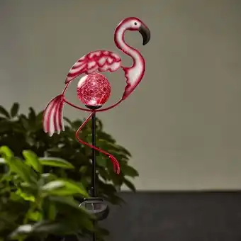 ManoMano Led Solar Erdspießleuchte Flamingo, pink, Metall, - red - Star Trading Angebot