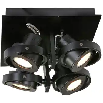 ManoMano Led Deckenleuchte Quatro in Schwarz 4x 4,6W 1380lm - black - Steinhauer Angebot